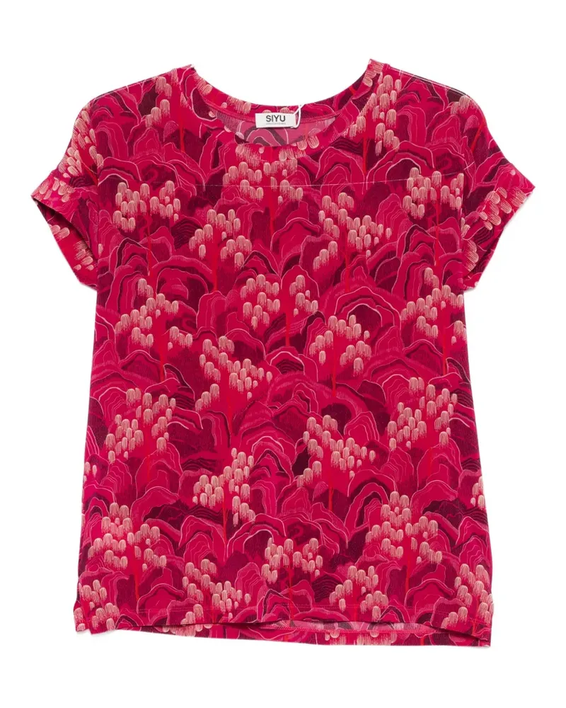 SIYU floral-print T-shirt - Rosa Rosa