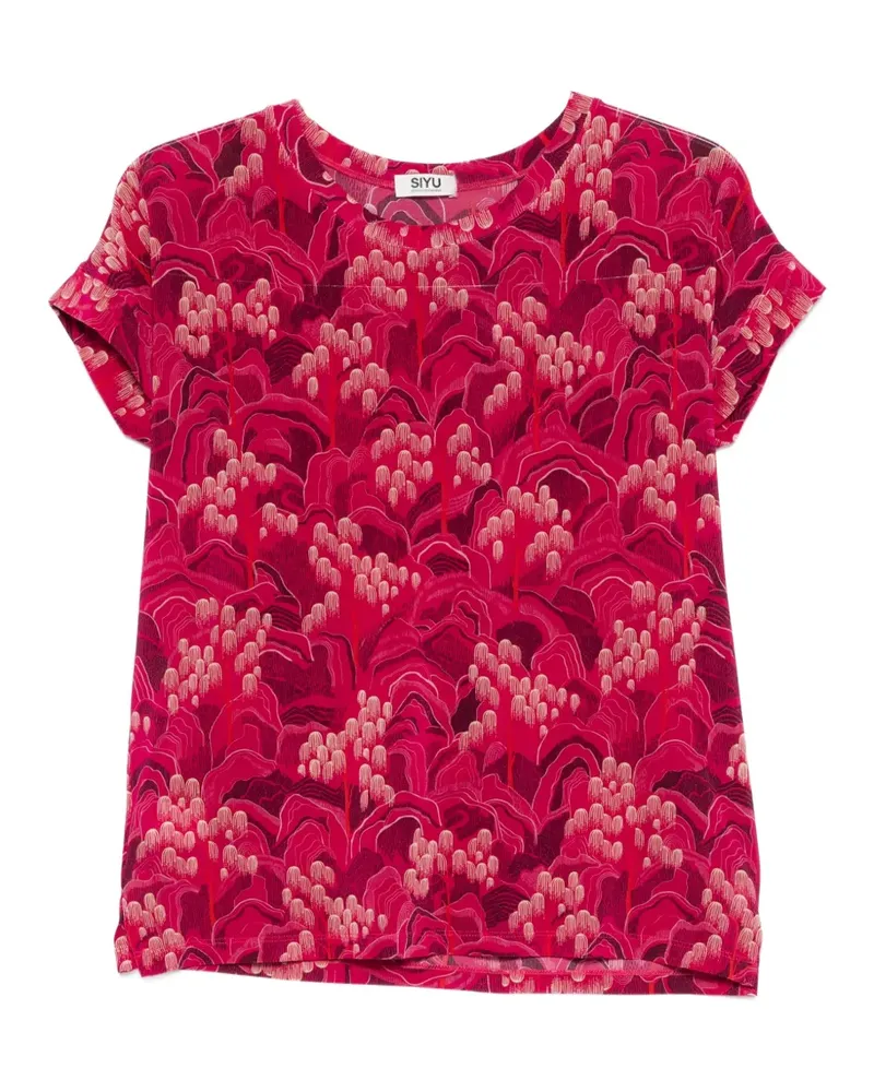 SIYU floral-print T-shirt - Rosa Rosa