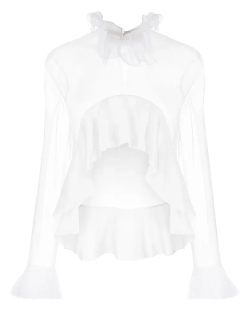 Givenchy Asymmetrische Bluse - Weiß Weiß
