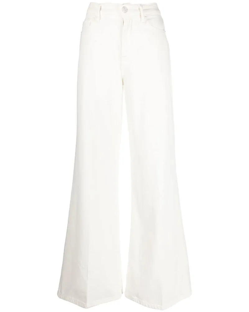 Frame Denim Ausgestellte Hose - Weiß Weiß