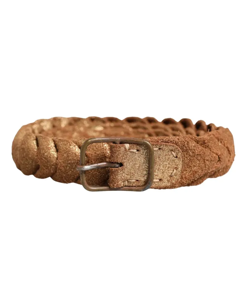Ermanno Scervino braided leather belt - Braun Braun