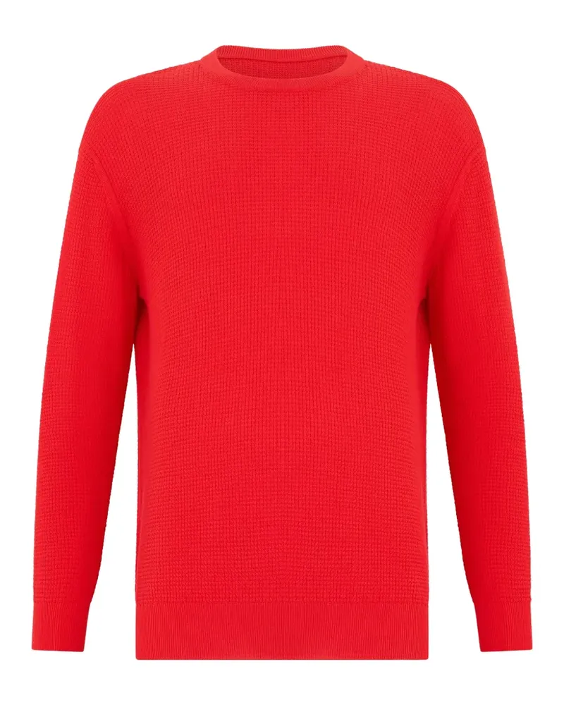 Fedeli waffle-knit cotton sweater - Rot Rot