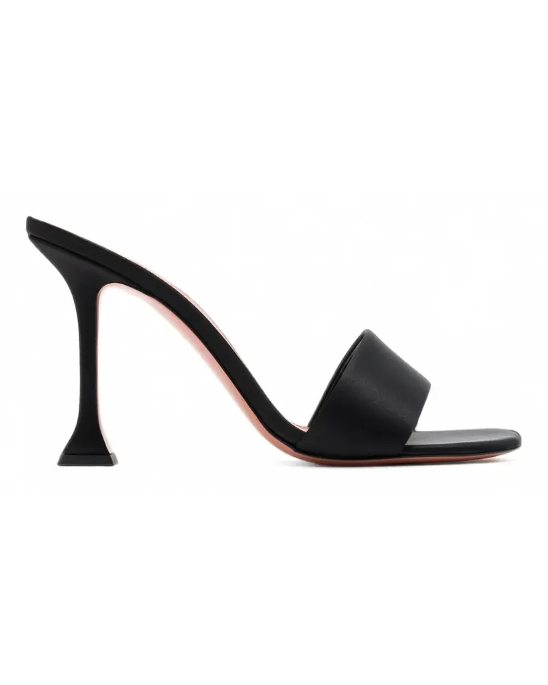 Amina Muaddi Andreea satin sandals - Schwarz Schwarz