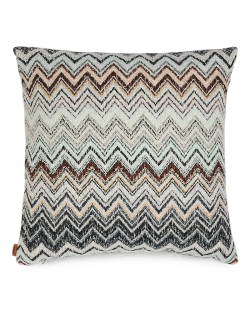 Missoni Home Forest zigzag-knit cushion - Blau Blau