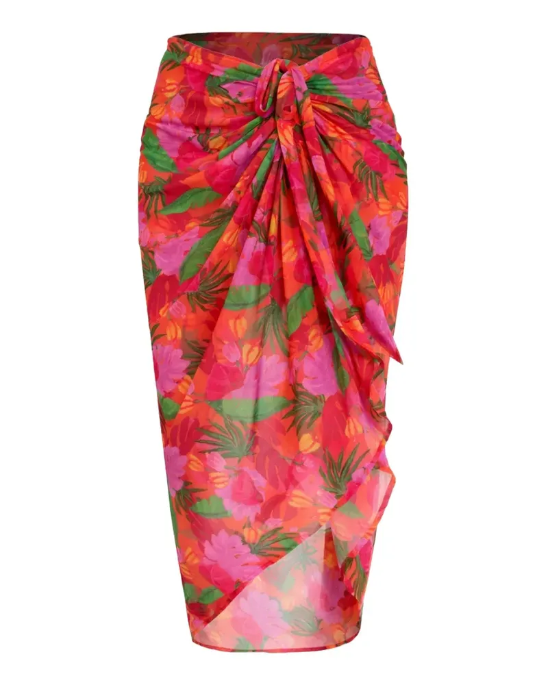 Banana Moon Lenai Alameatul floral skirt - Orange Orange