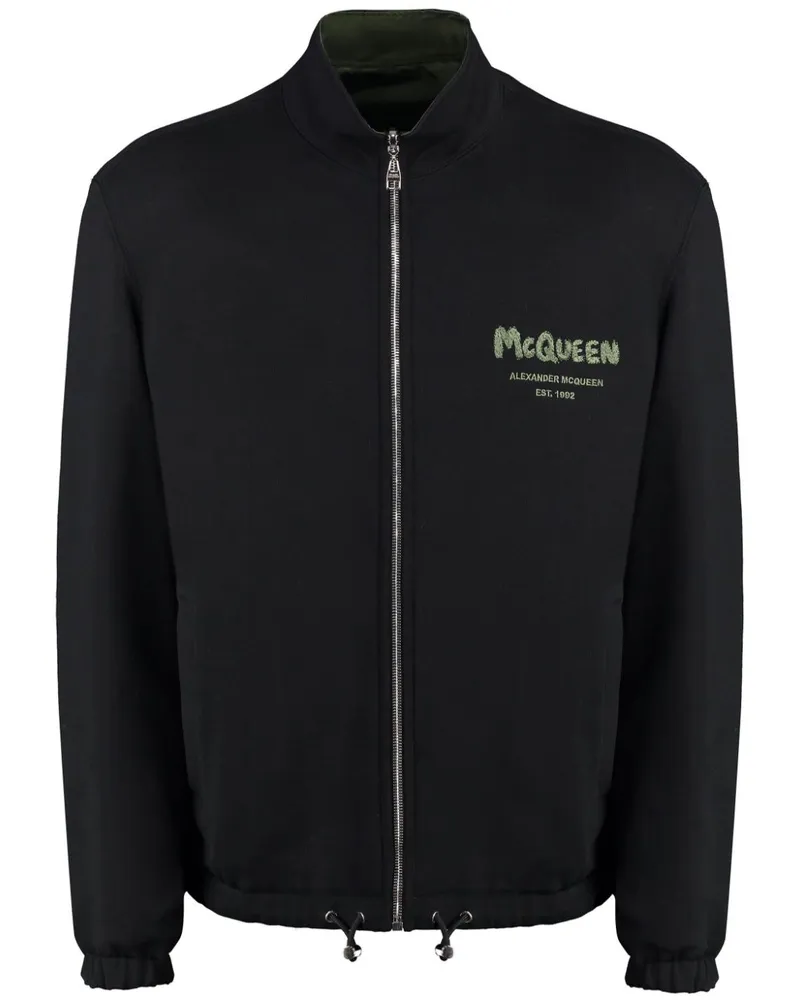 Alexander McQueen Wendbare Grafitti Bomberjacke - Grün Grün