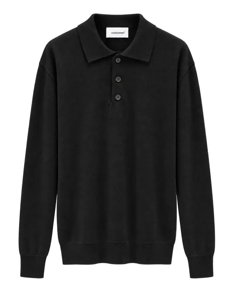 Costumein Pablo wool polo shirt - Schwarz Schwarz