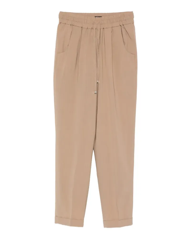 Kiton elasticated-waistband trousers - Nude Nude