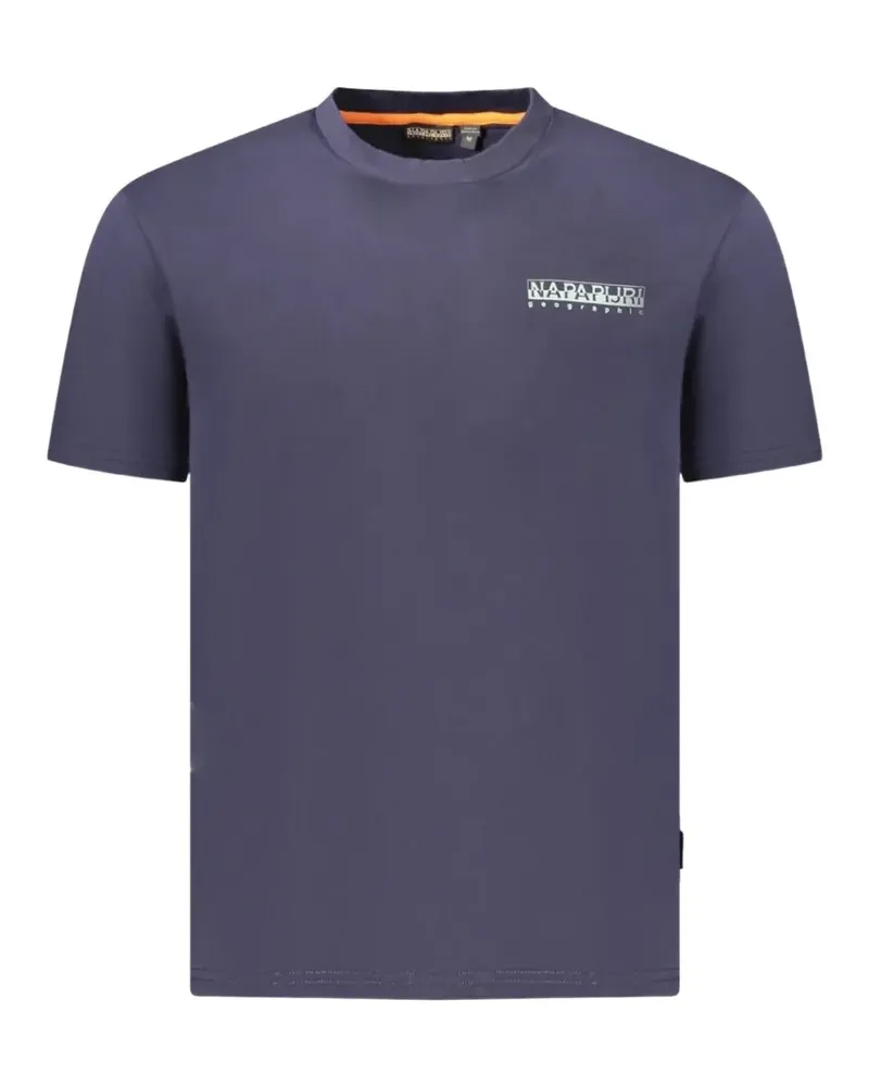 Napapijri logo-print T-shirt - Blau Blau