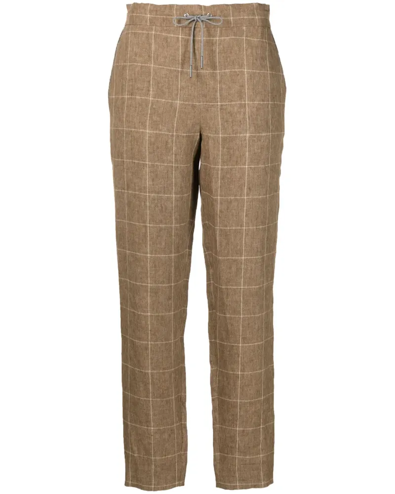 Fabiana Filippi Karierte Hose mit geradem Bein - Braun Braun