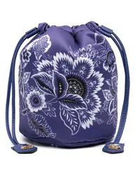 Etro Clutch mit Blumen-Print Blau