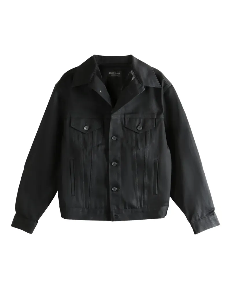 Balenciaga button-fastening denim jacket - Schwarz Schwarz