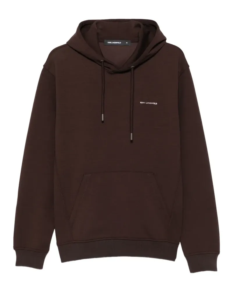 Karl Lagerfeld Hoodie mit Logo-Print - Braun Braun