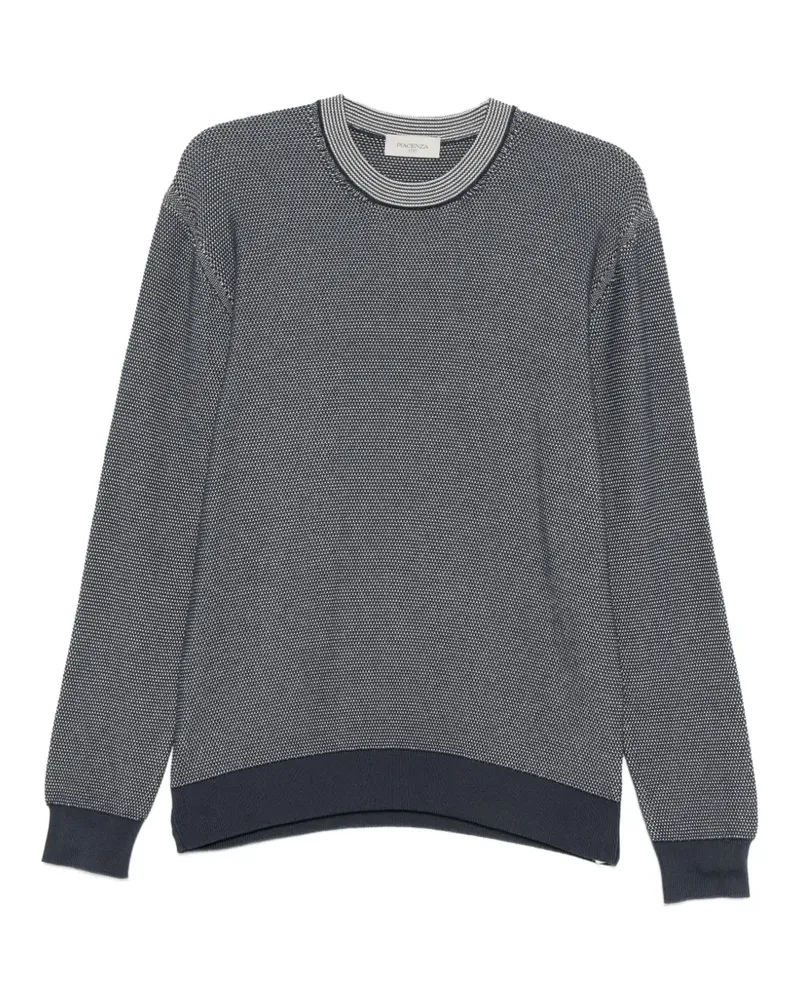 PIACENZA 1733 patterned silk sweater - Blau Blau