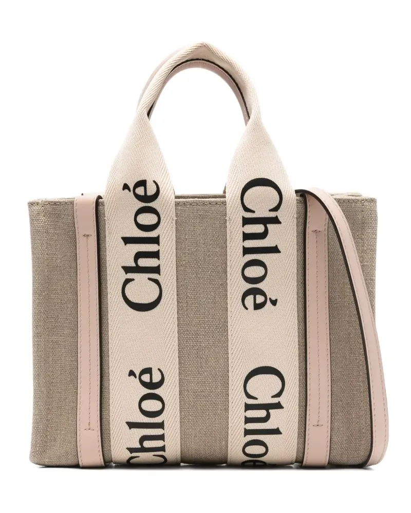 Chloé small Woody tote bag - Nude Nude