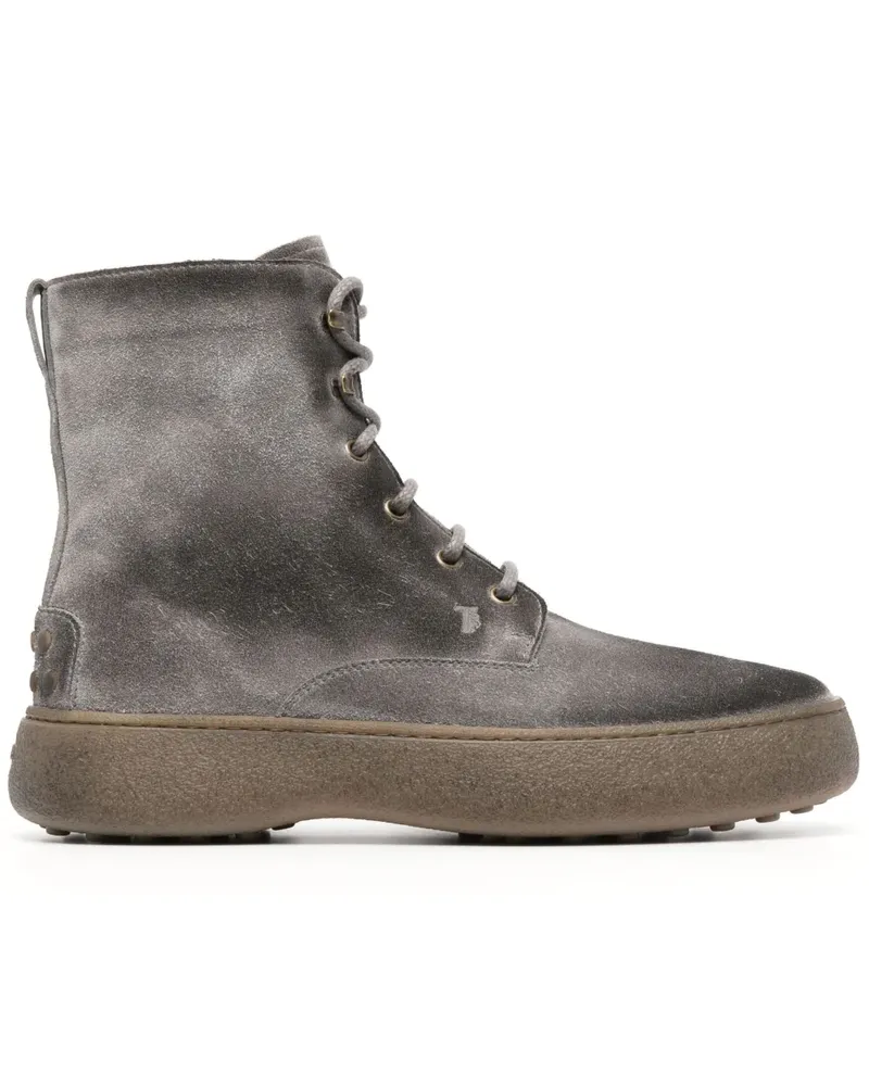 TOD'S Gommino Stiefel aus Wildleder - Nude Nude