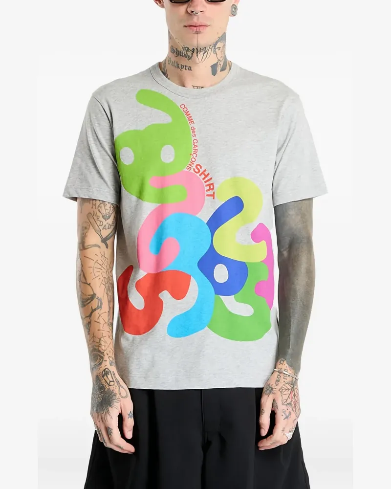 Comme des Garçons T-Shirt mit grafischem Print - Grau Grau