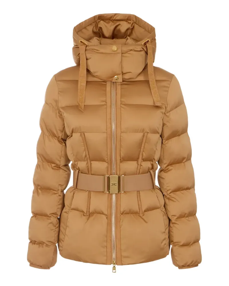 Elisabetta Franchi Daunenjacke aus Voile-Stoff - Nude Nude