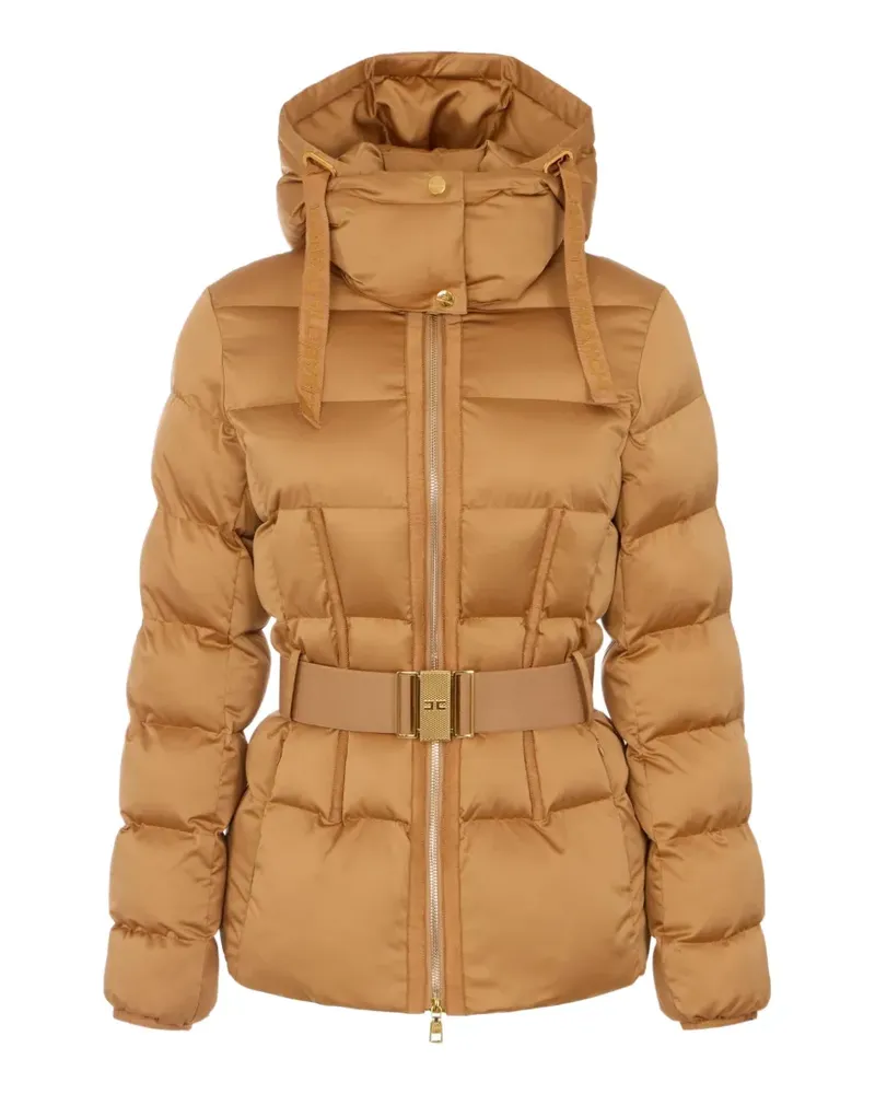 Elisabetta Franchi Daunenjacke aus Voile-Stoff - Nude Nude