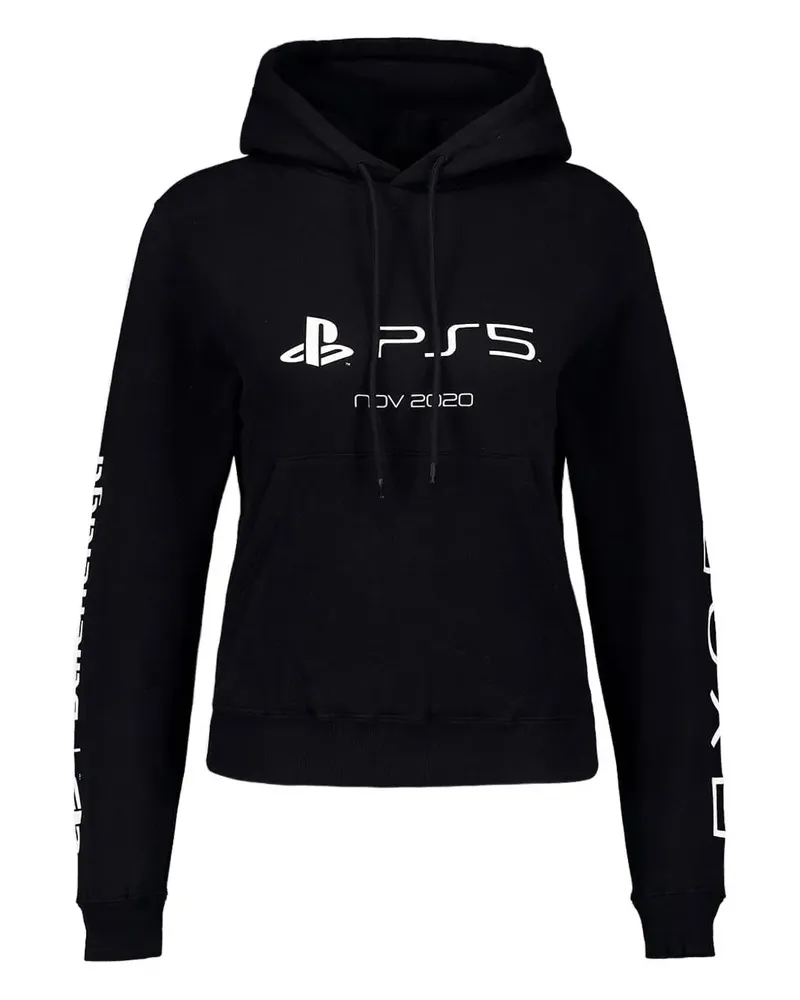 Balenciaga Hoodie mit PlayStation-Logo - Schwarz Schwarz