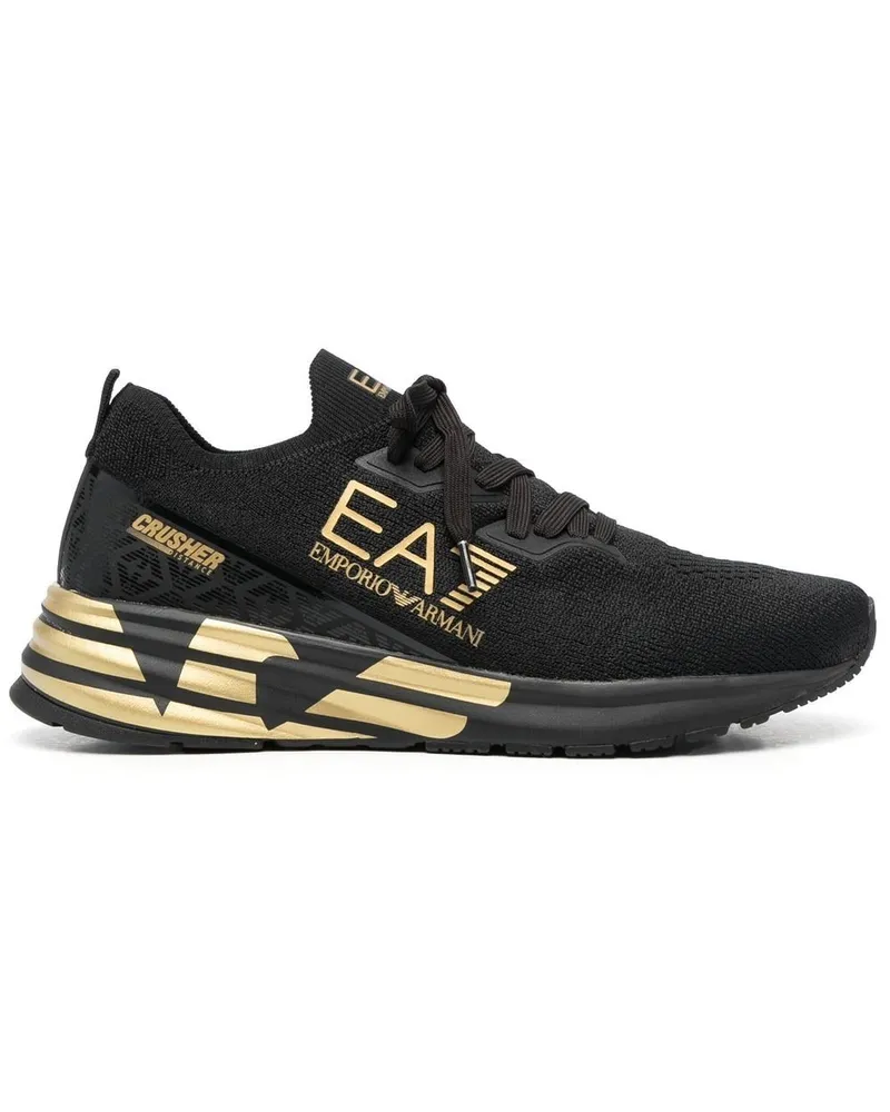 EA7 Crusher Distance Lauf-Sneakers - Schwarz Schwarz