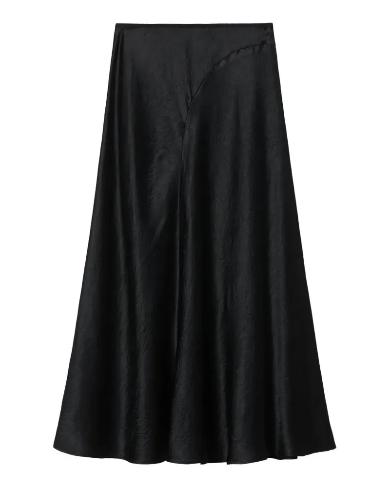 b+ab Strukturierter A-Linien-Rock - Schwarz Schwarz