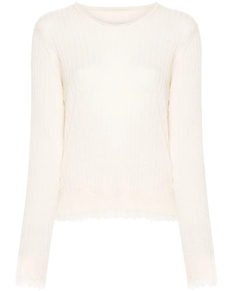 Uma Wang Pullover in Distressed-Optik - Nude Nude