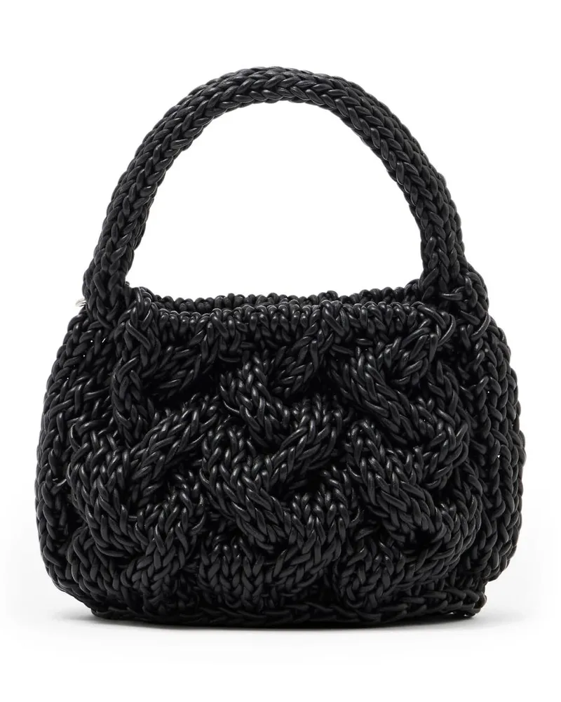 J.W.Anderson Kleine Cable Knit Tasche - Schwarz Schwarz