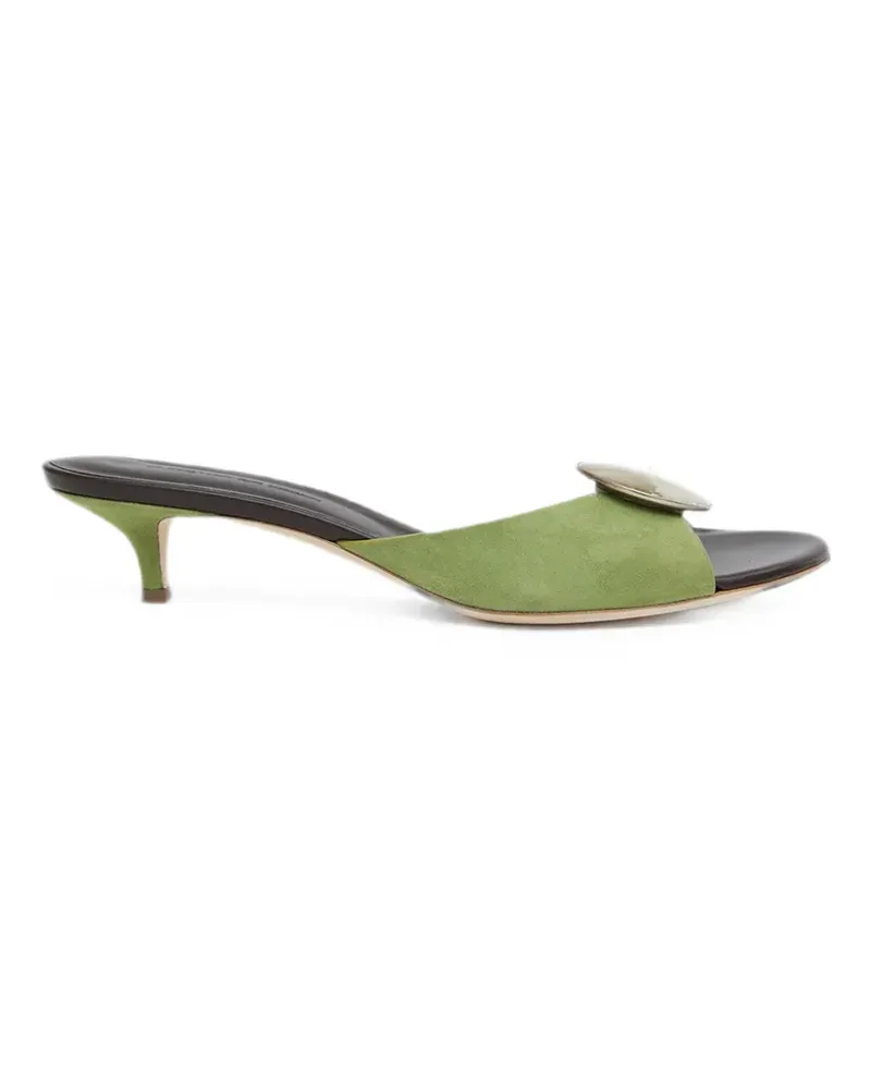 Christopher Esber Aura Quartz Mules aus Wildleder - Grün Grün