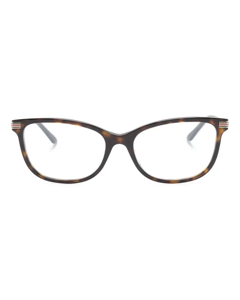 Gucci Cat-Eye-Brille in Schildpattoptik - Braun Braun
