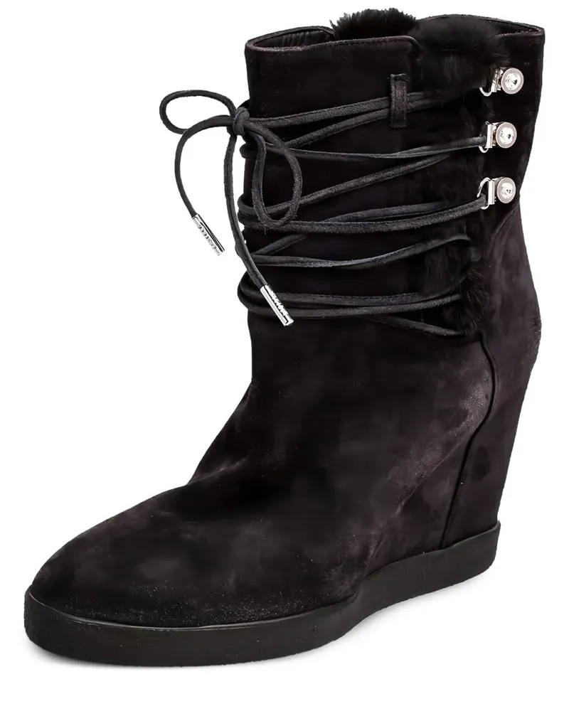 Le Silla Stiefel aus Wildleder - Grau Grau