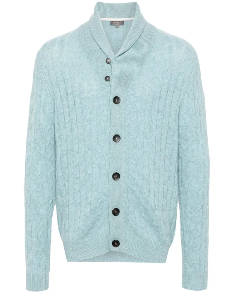 N.Peal Garick Cardigan aus Bio-Kaschmir - Blau Blau