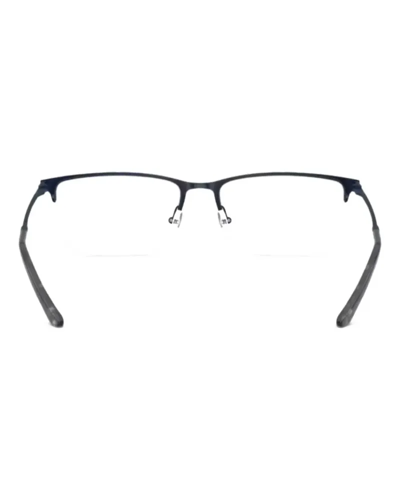 Emporio Armani rectangle-frame half-rim glasses - Schwarz Schwarz