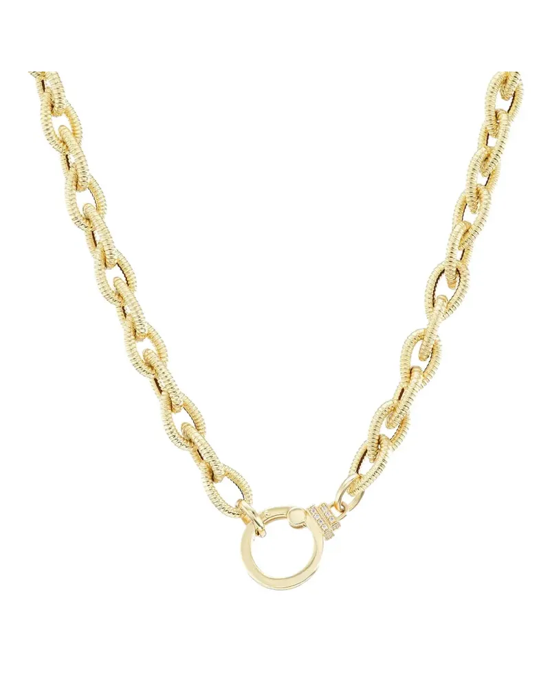 Sorellina Strukturierte Teardrop Kettenhalskette mit Diamant - Gold Gold