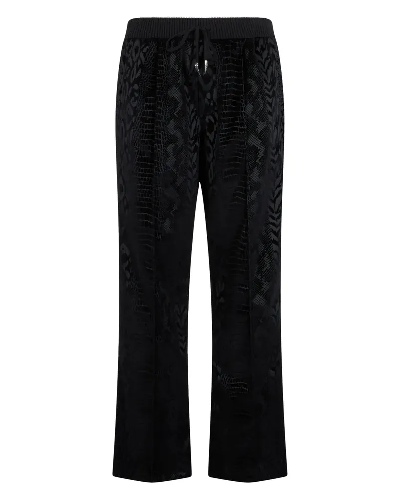 Roberto Cavalli Jogginghose mit Animal-Print - Schwarz Schwarz