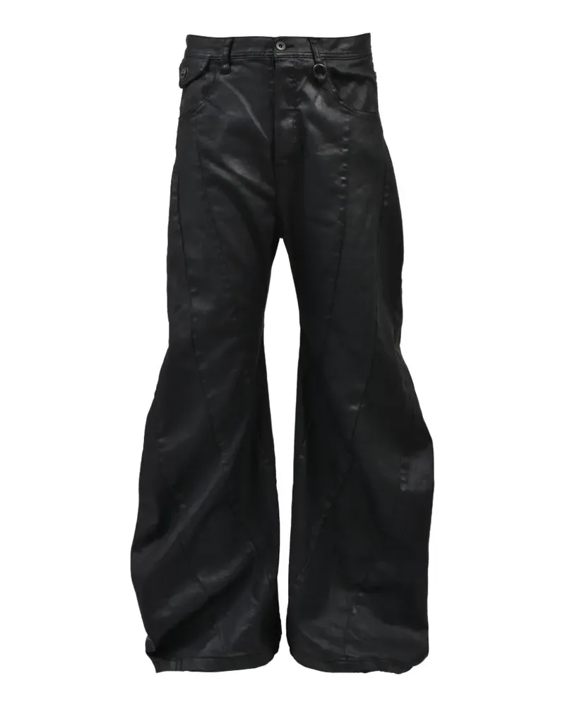 Julius coated flare-leg jeans - Schwarz Schwarz