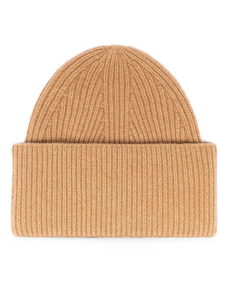 Laneus Gerippte Beanie - Nude Nude