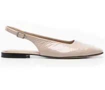 Ballerinas aus Leder - Nude