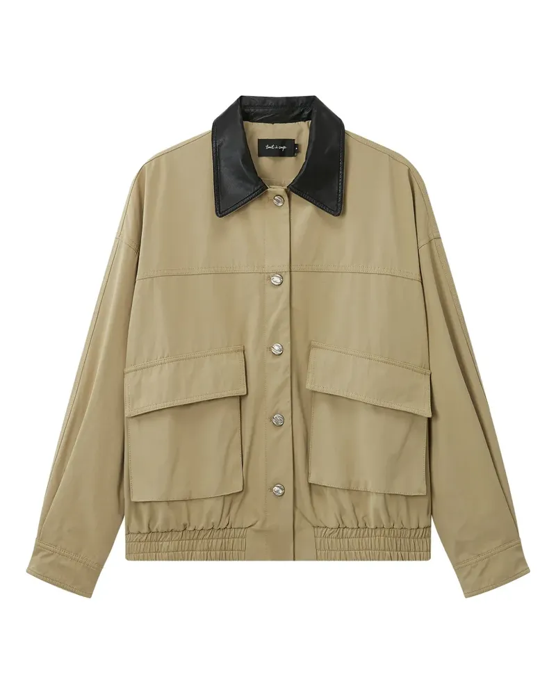 Tout a Coup Elastikjacke mit Kragen - Braun Braun