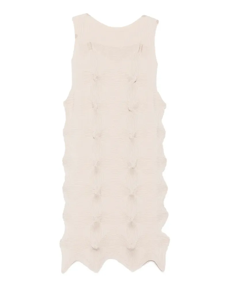 Issey Miyake Texturiertes Minikleid - Nude Nude