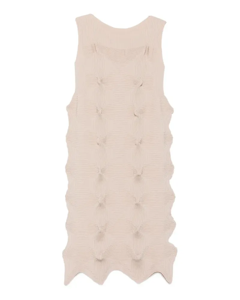 Issey Miyake Texturiertes Minikleid - Nude Nude