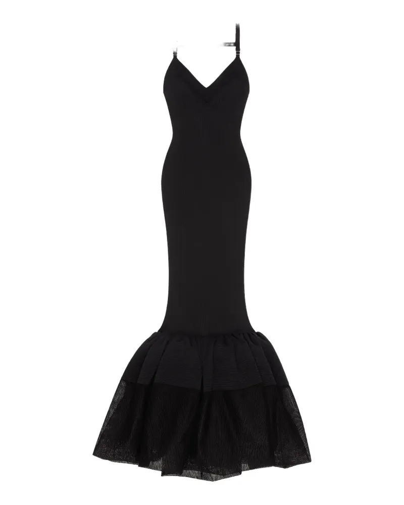 Givenchy V-neck ruffled dress - Schwarz Schwarz