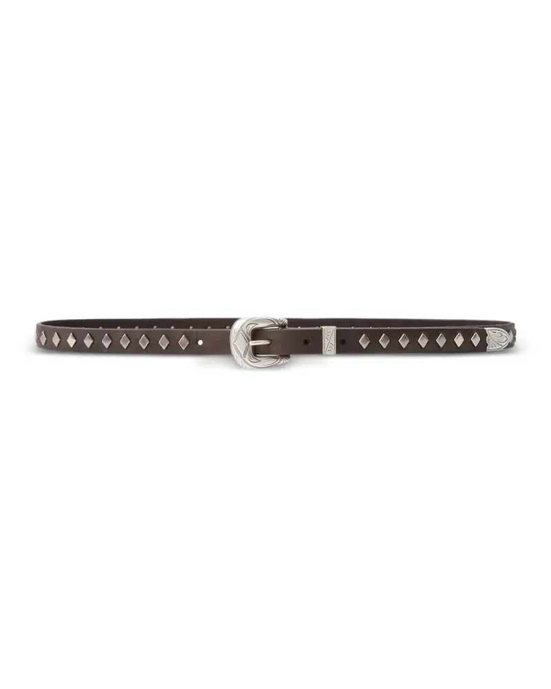 Ralph Lauren Schmaler Gürtel mit Nieten - Braun Braun
