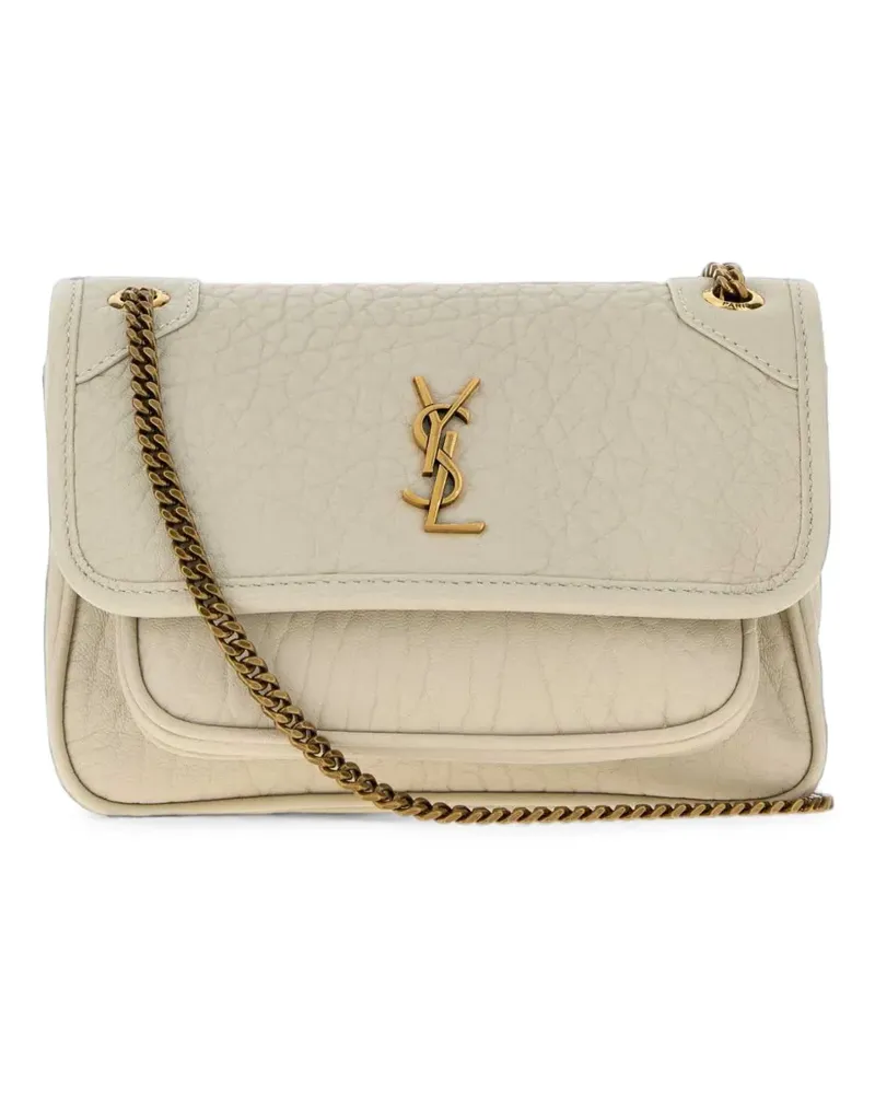Saint Laurent Mini Niki Schultertasche - Weiß Weiß