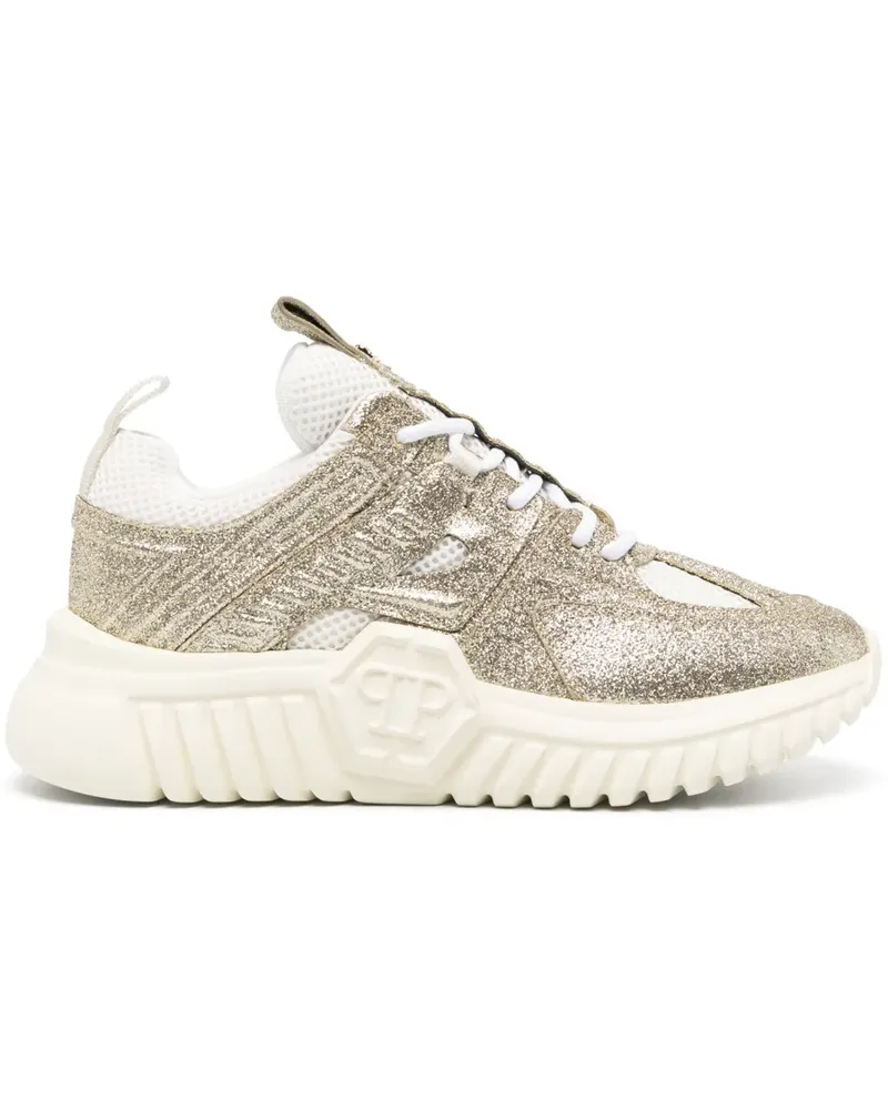 Philipp Plein Runner Sneakers mit Glitter-Optik - Gold Gold