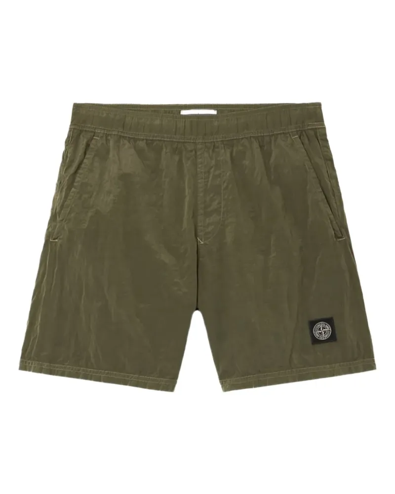Stone Island logo-patch swim shorts - Grün Grün