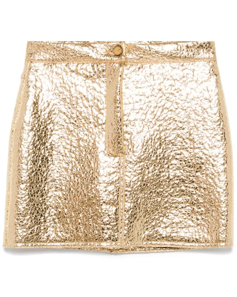 ALYSI Minirock im Metallic-Look - Gold Gold
