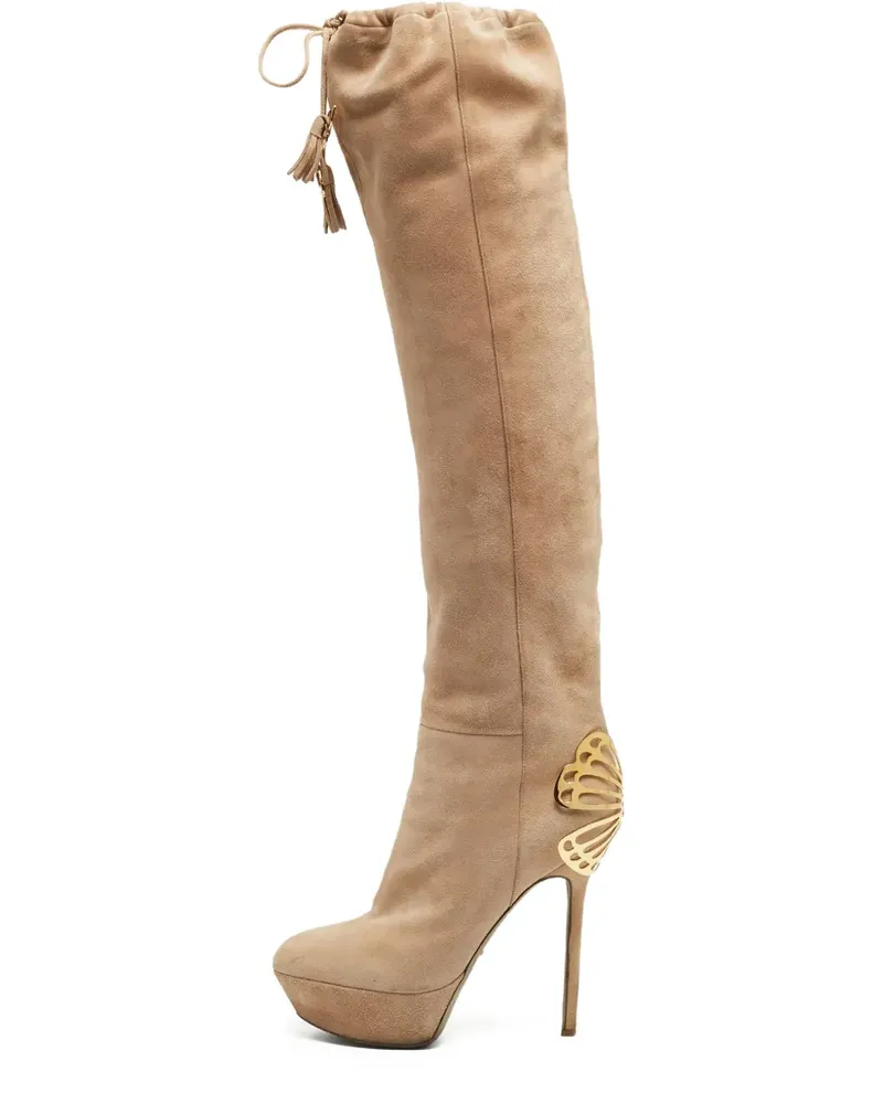 Sergio Rossi Pre-owned Stiefel aus Wildleder 110mm - Nude Nude