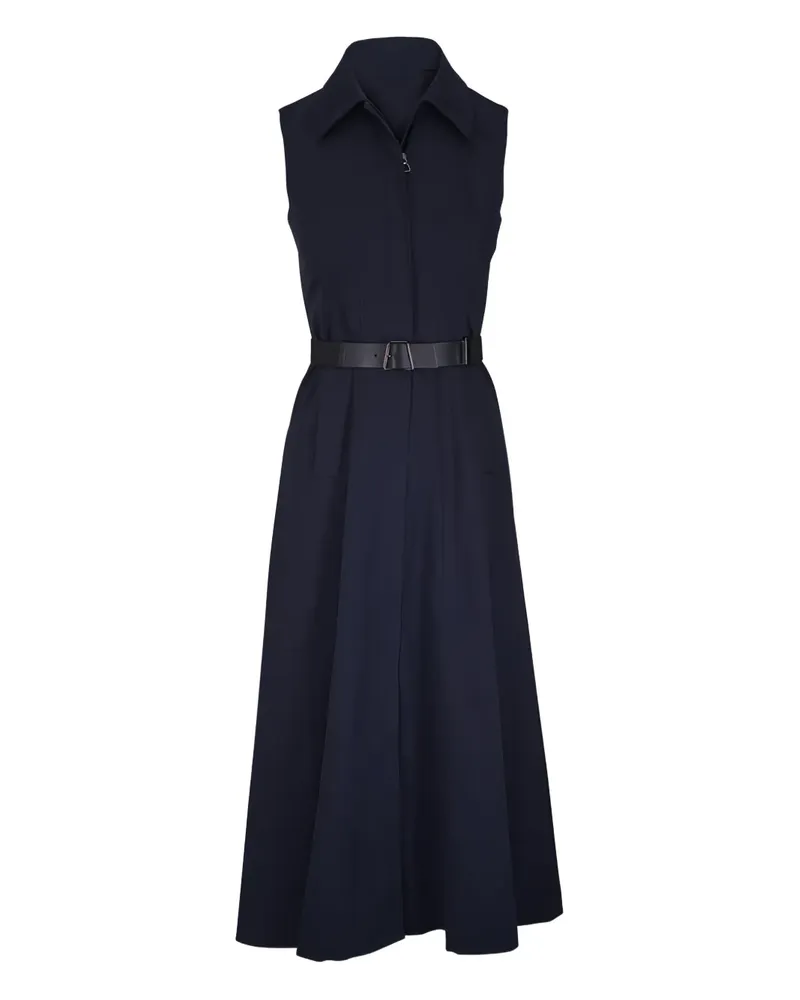 Akris Midikleid mit Gürtel - Blau Blau