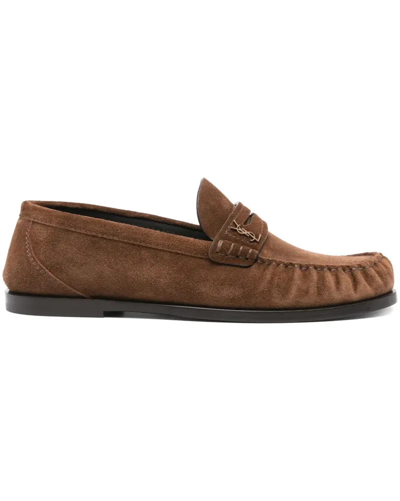 Saint Laurent Loafer aus Wildleder - Braun Braun